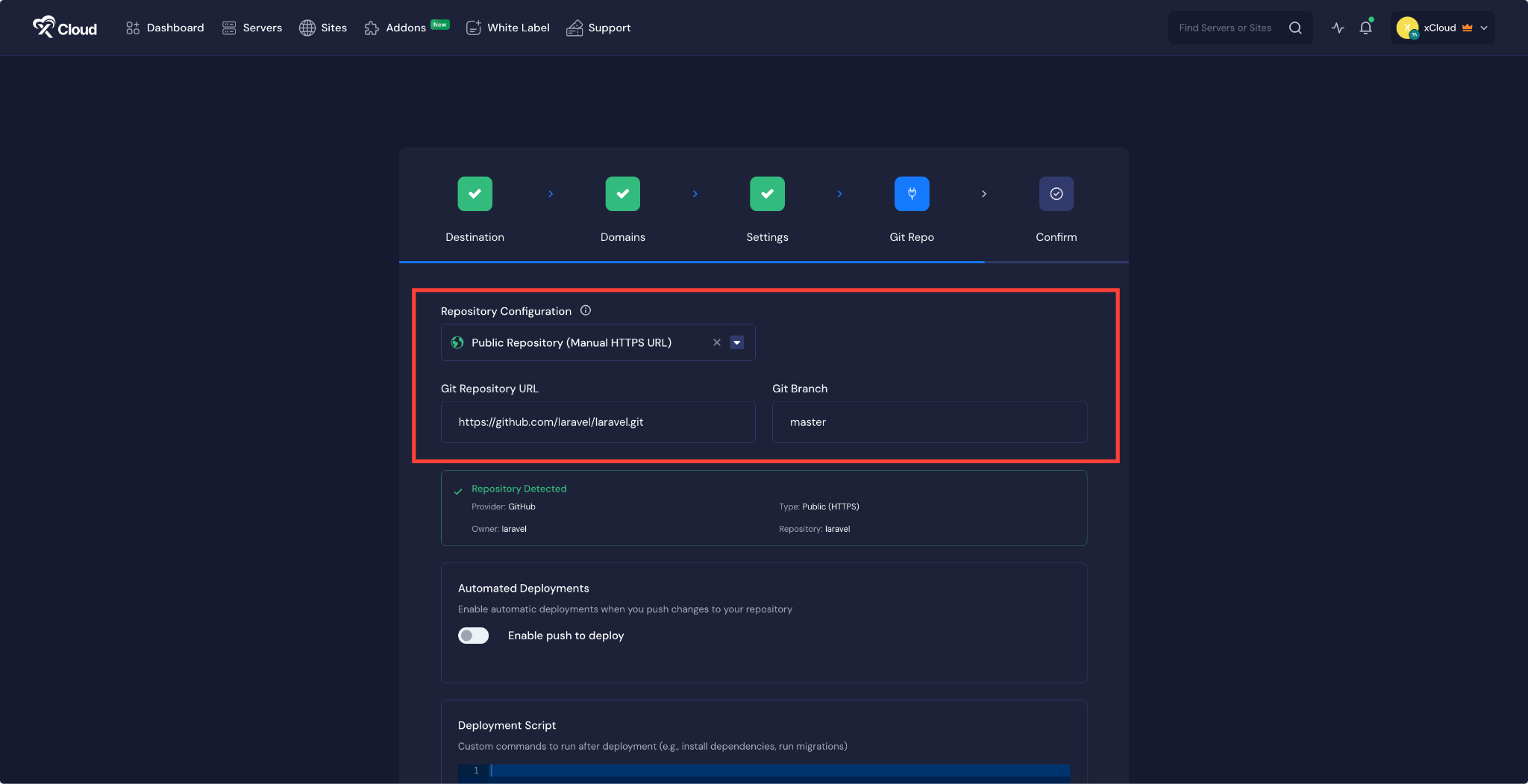Integrate a Git Provider