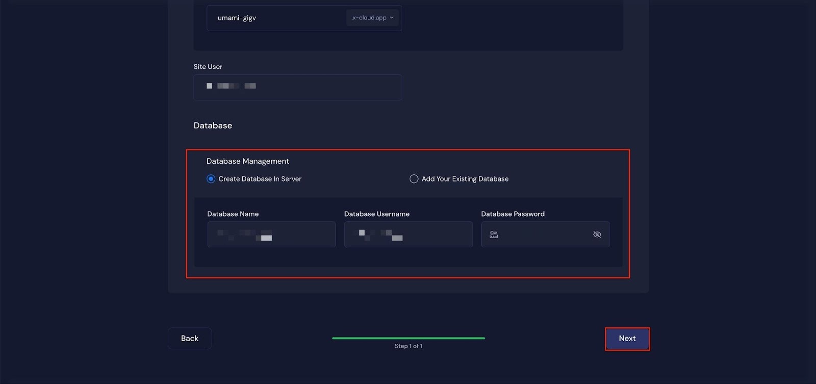 Install Umami with xCloud