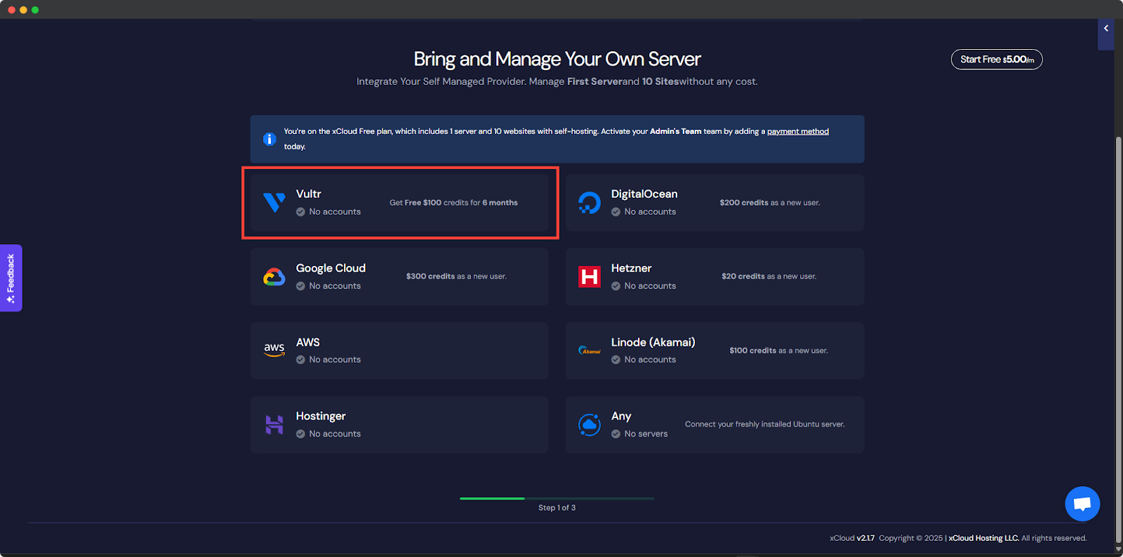 Bring your own server service