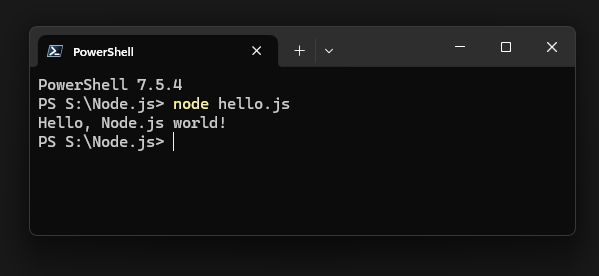 Hello, Node.js world
