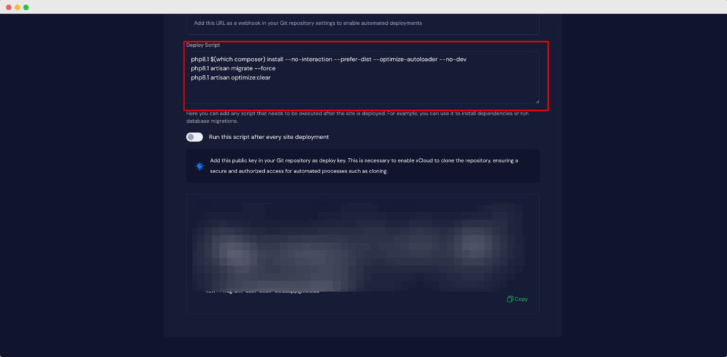 scripts ensure that your backend and frontend are fully prepared after deployment.