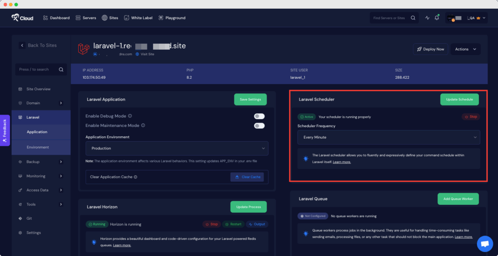 Configure Laravel Scheduler with cron job