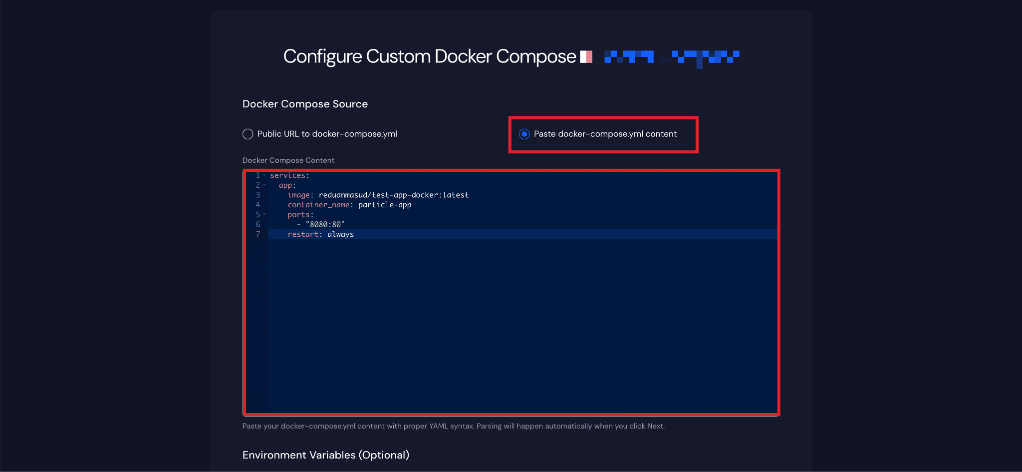 Deploy Custom Docker with xCloud