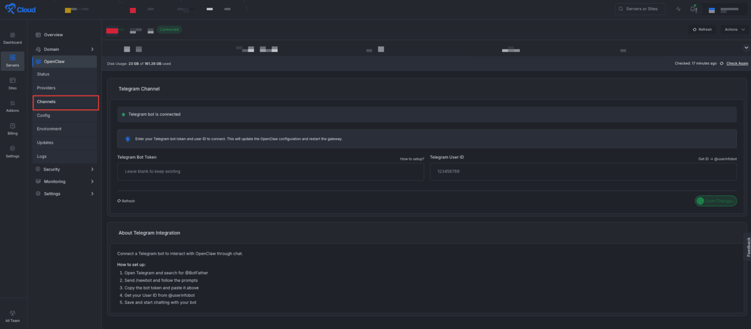 How to Add or Update Telegram Channels in xCloud OpenClaw Hosting