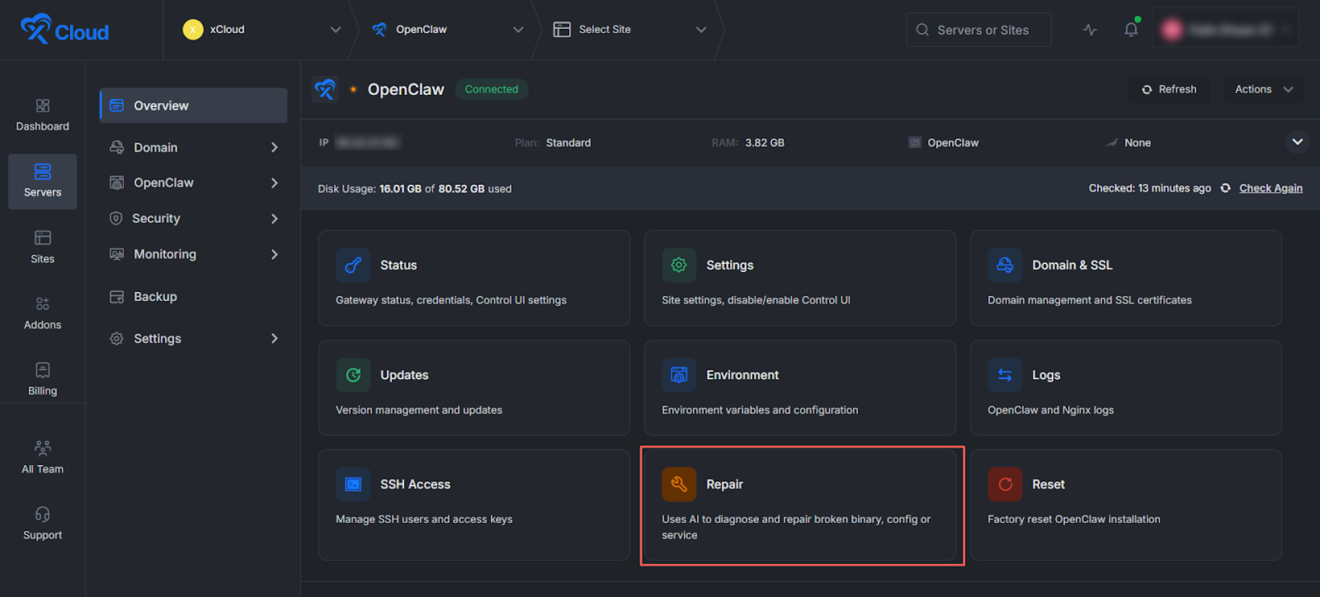 How to Repair OpenClaw with an AI-Powered Agent With xCloud (OpenClaw Troubleshooting)