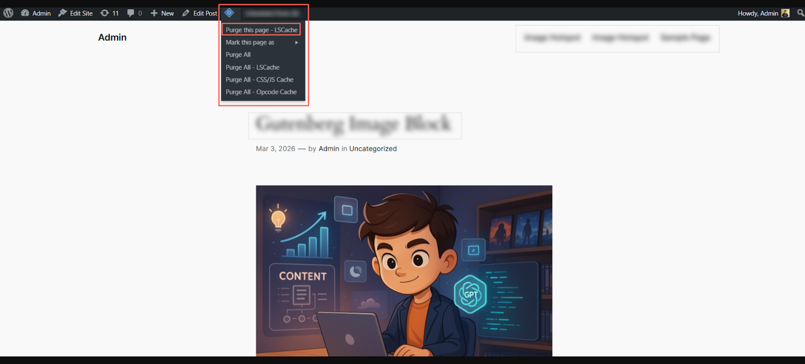 Purge Cache for a Specific Page (Optional)