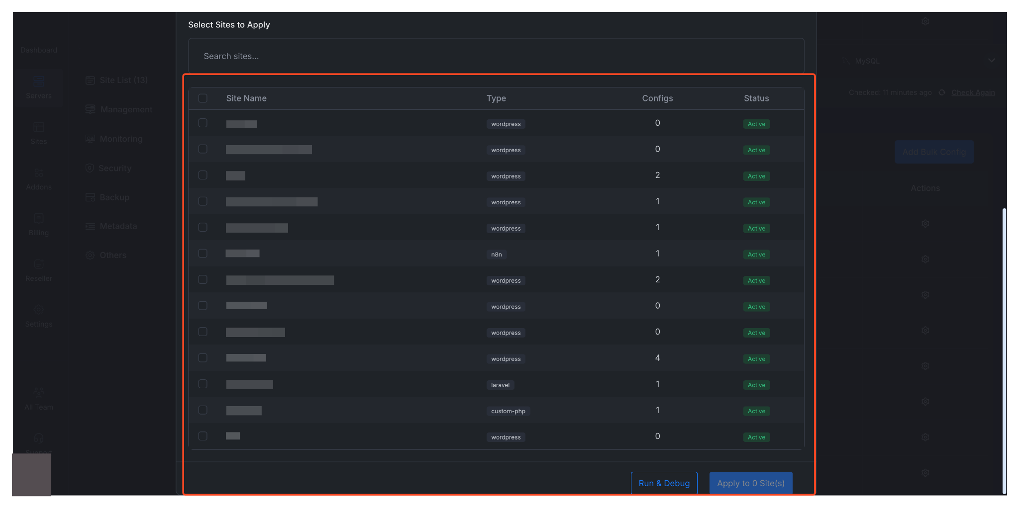 How to Apply Bulk NGINX Customization Across Multiple Sites in xCloud?