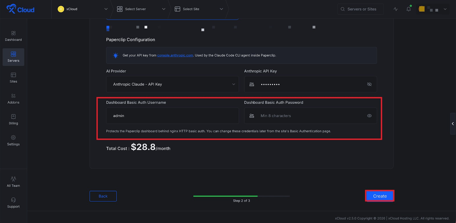 Deploy Paperclip with xCloud